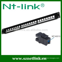 Panneau de connexion modulaire cat5e cat6 utp rj45 24 ports